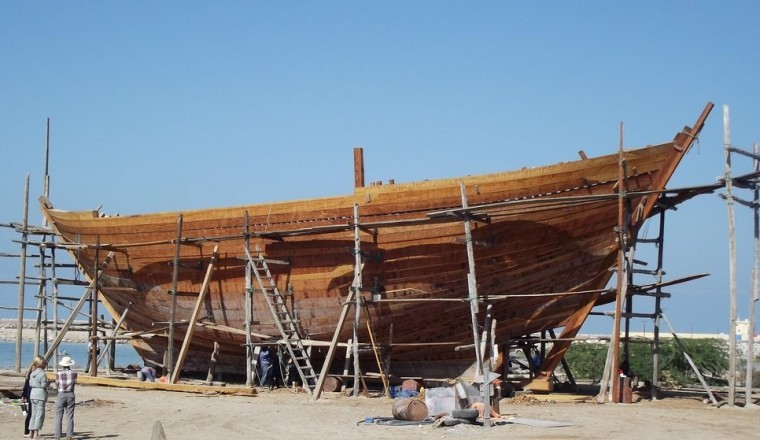 Dhow building yard of Ajman