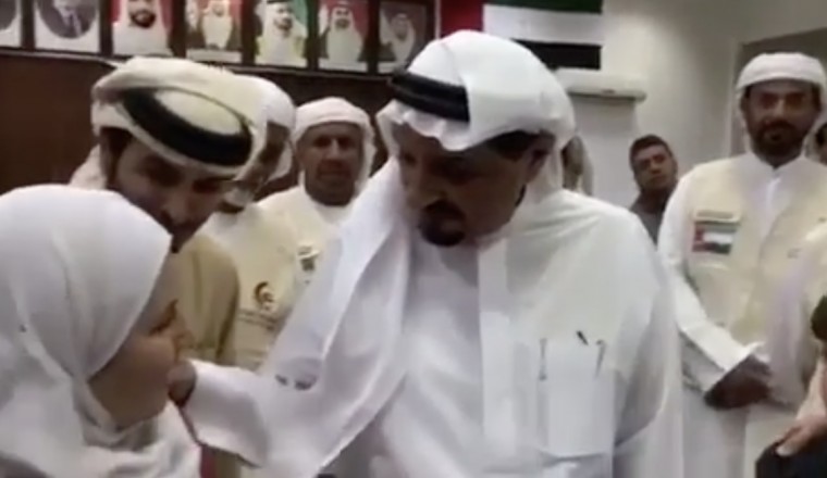 Video: Ajman Ruler adopts two Syrian kids