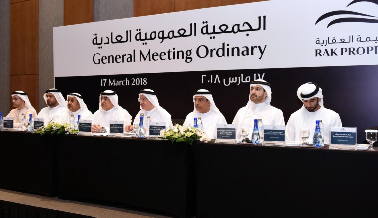 RAK Properties’ AGM Approves Increase of Cash Dividends To 6% For 2017
