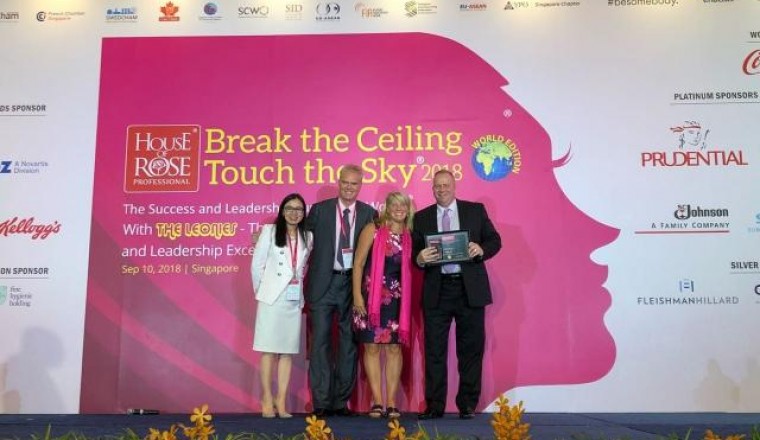 Fine Hygienic Holding Proud to Break the Ceiling, Touch the Sky® at Leonie Awards
