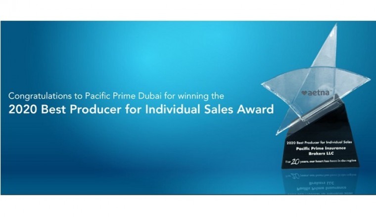باسيفيك برايم في دبي تحصل على جائزة أيتنا لأفضل مُنتِج لمبيعات الأفراد لعام 2020