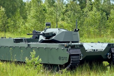 Milrem Robotics’ Type-X Robotic Combat Vehicle with John Cockerill’s CPWS II unveiled at IDEX 2021
