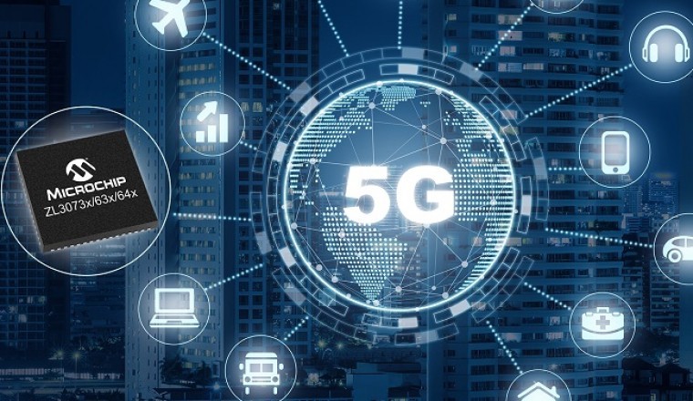 أول حل أحادي الرقاقة لتزامن الشبكات من مايكروشيب تكنولوجي يوفر توقيتاً فائق الدقة لمعدات الوصول الراديوي من الجيل الخامس