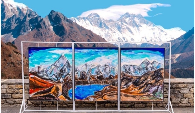 On ‘International Mount Everest Day’ (29th May) ‘The Art Maze’, by Curator Marcus Schaefer, unveils Artist Sacha Jafri’s latest Masterpiece as a first time ever event at Mount Everest
