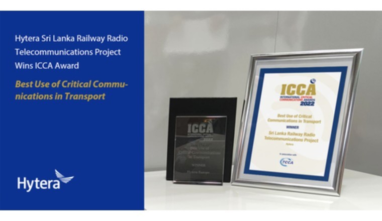 Hytera Honored with International Critical Communications Awards at CCW 2022