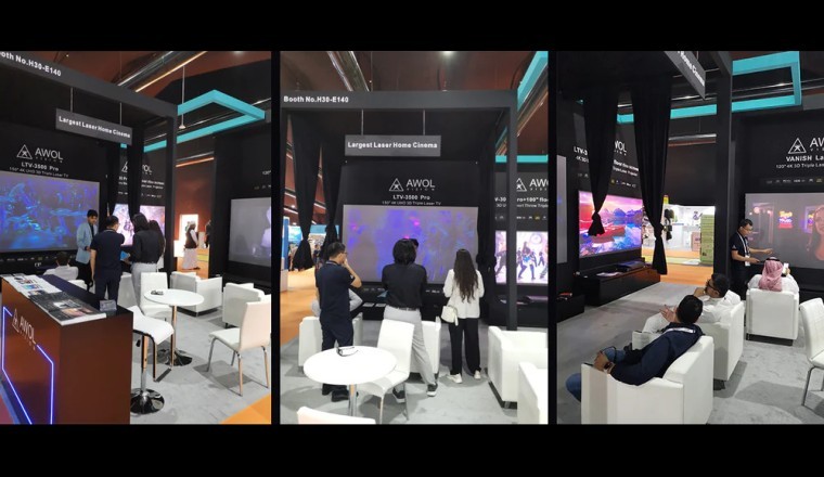 AWOL Vision Shines at GITEX Global 2023 with Groundbreaking Triple Laser Projectors