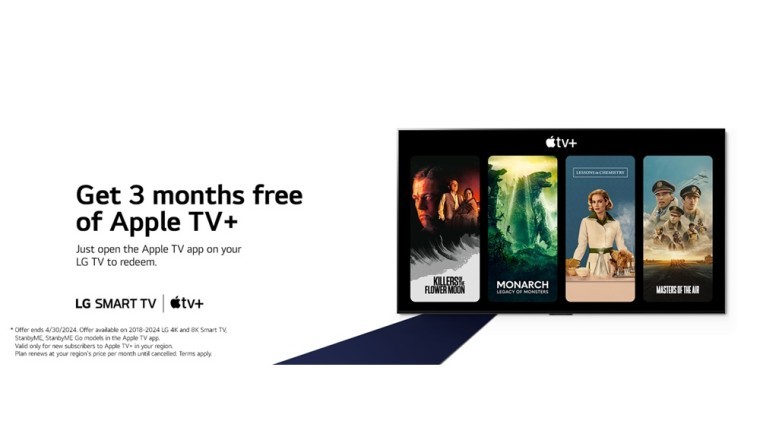 LG Offers Three-Month Free Trial for Apple TV+ To Smart TV and Lifestyle Screen Owners