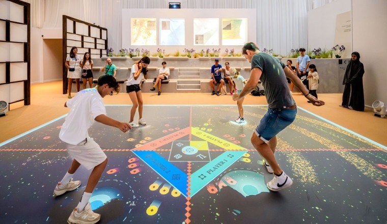 Moment Factory Reimagines Traditional Emirati Games With Interactive Activation at United Arab Emirates (UAE) Olympic House in Paris