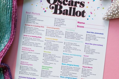 2025 Free Printable Oscar Ballot