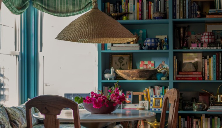 A Cozy Blue Dining Room