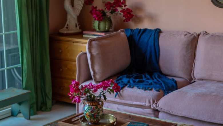 Cozy Pink Garage Family Room Conversion
