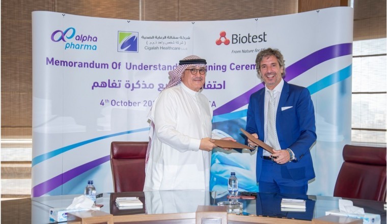 ألفا فارما توقع مذكرة تفاهم مع بايوتست لإنتاج أدوية مشتقة من البلازما في المملكة العربية السعودية