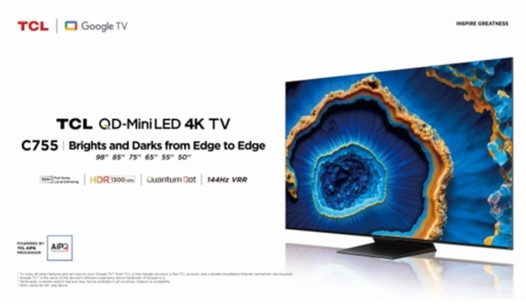 Indulge in brilliance with the TCL C755 QD-Mini LED 4K TV, offering unparalleled picture quality