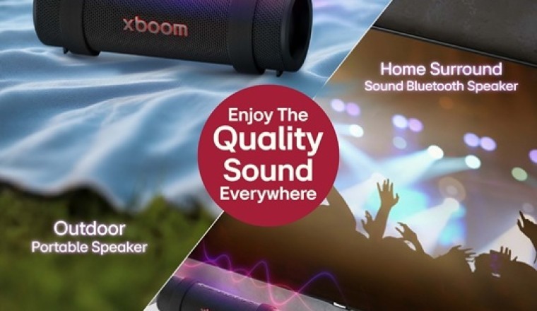 إل جي xboom Grab مكبر الصوت المحمول الأمثل للرحلات الخارجية والترفيه المنزلي